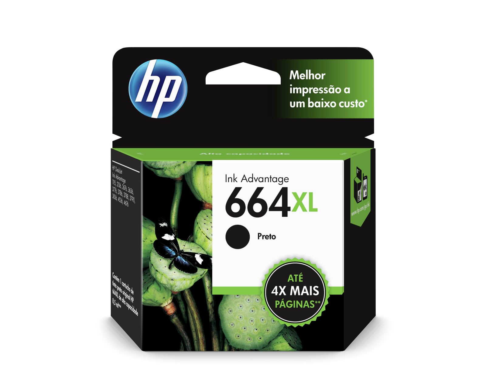 Cartucho HP 664XL Black